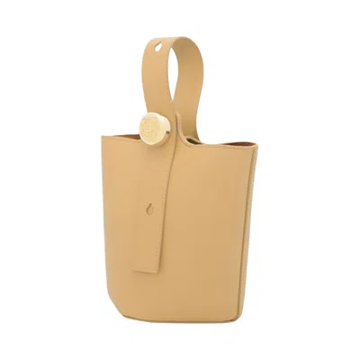 Pre-owned Loewe Mini Pebble Bucket Bag 'dark Butter' | Yellow | Women's Size Onesize