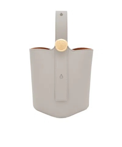 Loewe Mini Pebble Bucket Bag In Gray