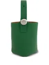 Loewe Mini Pebble Bucket Bag In Green