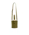 Loewe Mini Pebble Bucket Bag In Green