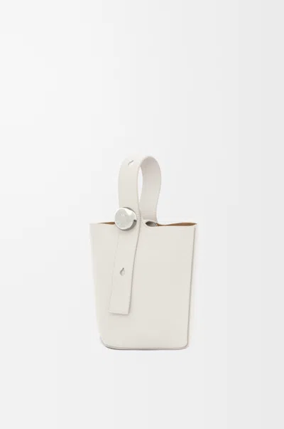 Loewe Mini Pebble Bucket Bag In Soft Grained Leather Skin For Woman In Red