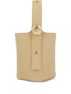 Loewe Mini Pebble Bucket Bag In Neutral