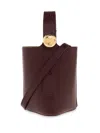 Loewe Mini Pebble Bucket Bag In Red
