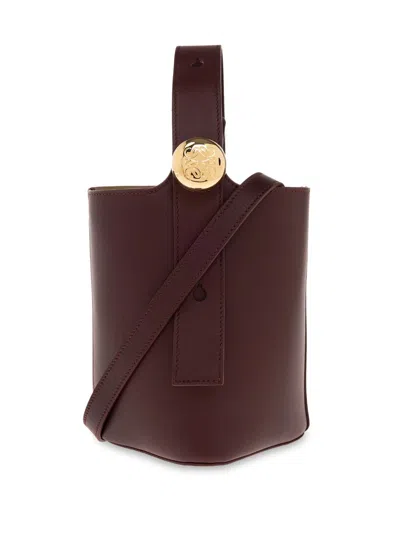 Loewe Mini Pebble Bucket Bag In Red