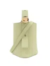 Loewe Mini Pebble Leather Bucket Bag In Green
