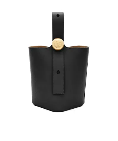 LOEWE MINI PEBBLE BUCKET BAG IN MELLOW CALFSKIN