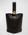Loewe Mini Pebbled Leather Bucket Bag In Black