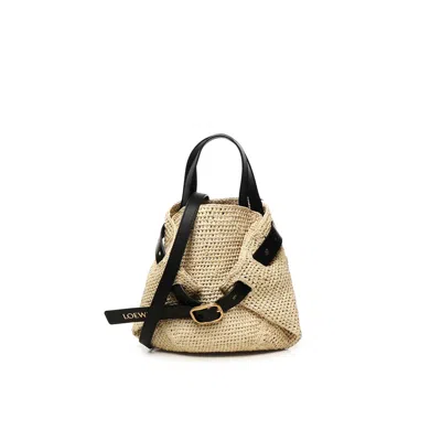 Loewe Mini Punch Hole Shopper Bag In Neutral