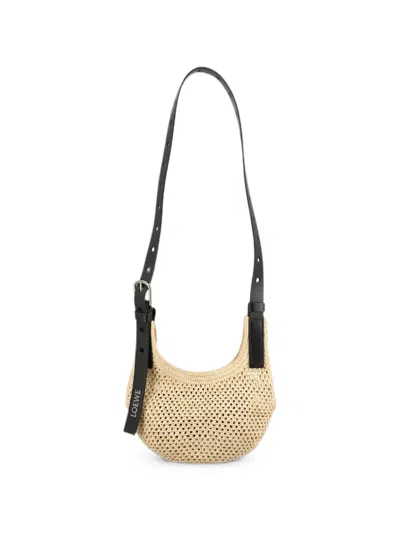 Loewe Mini Punch Hole Shoulder Bag In Neutral