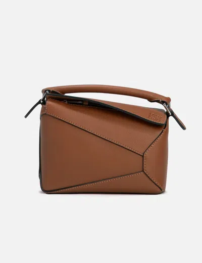 Loewe Mini Puzzle Bag In Brown