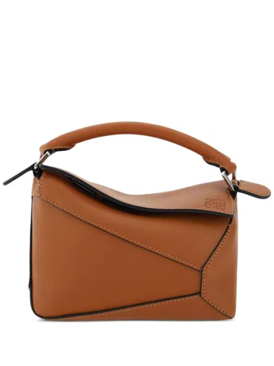 Loewe Mini Puzzle Bag In Classic Calfskin In Brown