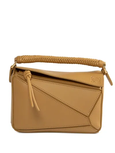 Loewe Mini Puzzle Shoulder Bag In Neutrals
