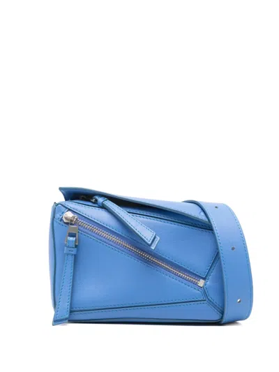 Loewe Mini Puzzle Belt Bag In Blue