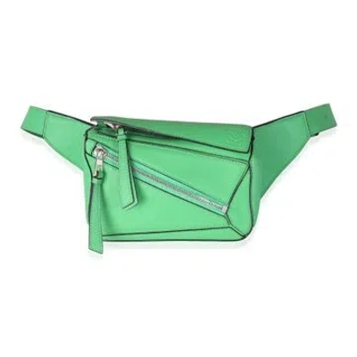 Pre-owned Loewe Mini Puzzle Belt Bag In Green