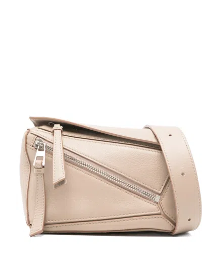 Loewe Mini Puzzle Belt Bag In Neutral