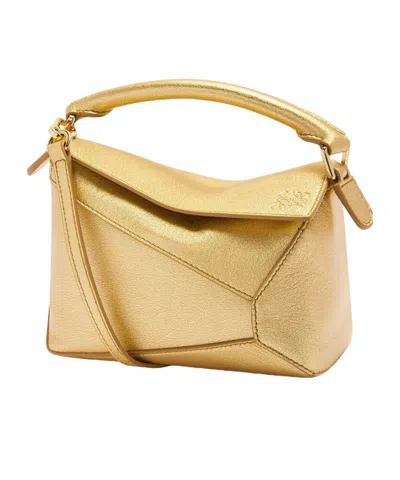 Loewe Mini Puzzle Crossbody Bag In Nude