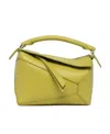 Loewe Mini Puzzle Edge Bag In Satin Calfskin In Green