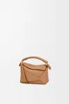 Loewe Mini Puzzle Edge Bag In Soft Grained Leather Skin For Woman In Brown