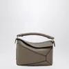 Loewe Mini Puzzle Edge Bag In Taupe Grained Leather In Gray