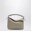 Loewe Mini Puzzle Edge Bag In Taupe Grained Leather In Gray