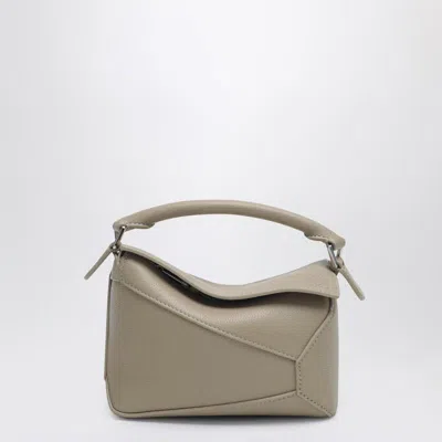 LOEWE LOEWE MINI PUZZLE EDGE BAG IN TAUPE GRAINED