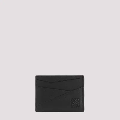Loewe Mini Puzzle Edge Credit Card Case In Black
