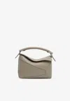 Loewe Mini Puzzle Edge Top Handle Bag In Brown
