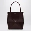 Loewe Puzzle Fold Convertible Medium Leather Tote In Burgundy