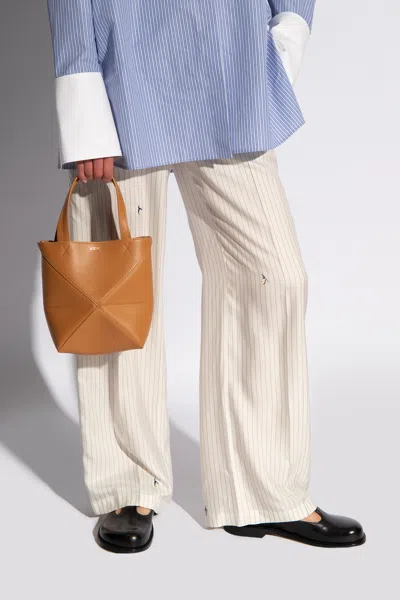 Loewe ‘mini Puzzle Fold' Shoulder Bag In Brown