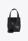 Loewe Mini Puzzle Fold Tote Bag In Black