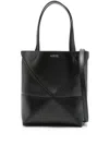 Loewe Mini Puzzle Fold Tote Bag In Black