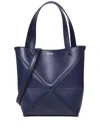 Loewe Mini Puzzle Fold Tote Bag In Blue