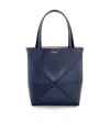 Loewe Womens Abyss Blue Puzzle Fold Mini Leather Tote Bag In Blue