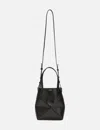 Loewe Mini Puzzle Fold Tote In Shiny Calfskin In Black
