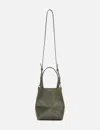 Loewe Mini Puzzle Fold Tote In Shiny Calfskin In Green
