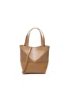 LOEWE MINI PUZZLE FOLD TOTE IN SHINY CALFSKIN