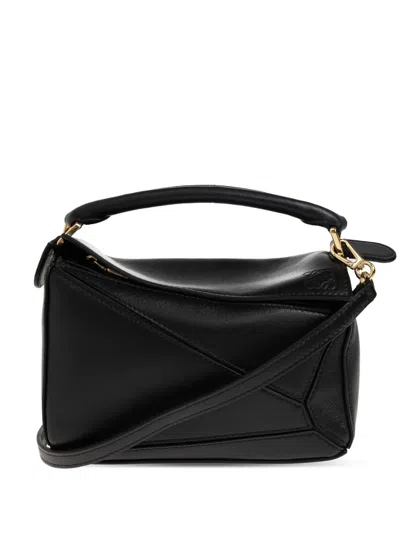 Loewe Mini Puzzle Leather Tote Bag In Pink