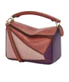 Loewe Mini Puzzle Logo Shoulder Bag In Brown