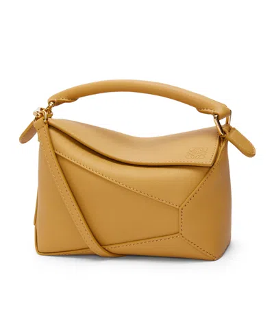 Loewe Mini Puzzle Bag In Classic Calfskin In Brown
