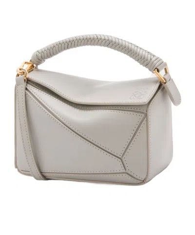 Loewe Mini Puzzle Shoulder Bag In Gray