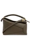 Loewe Puzzle Mini Leather Shoulder Bag In 绿色