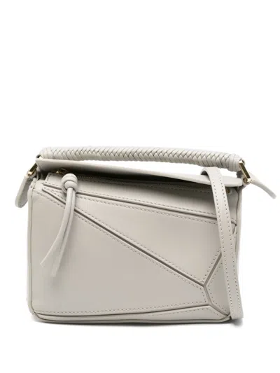 Loewe Mini Puzzle Tote Bag In Grey