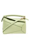 Loewe Mini Puzzle Tote Bag In Light Pear