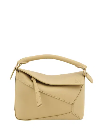 Loewe Mini Puzzle Tote Bag In Neutrals