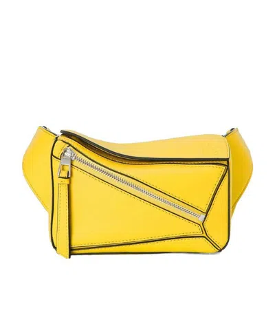 Loewe Mini Puzzle Waist Bag In Yellow