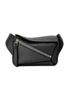 Loewe Puzzle Edge Mini Leather Belt Bag In Black