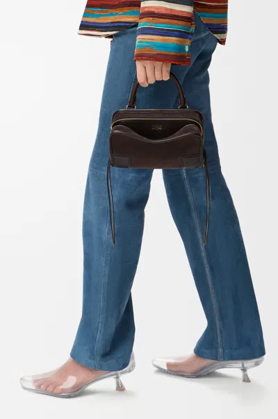 Loewe Mini Amazona 180 Bag In Suede For Woman In Brown