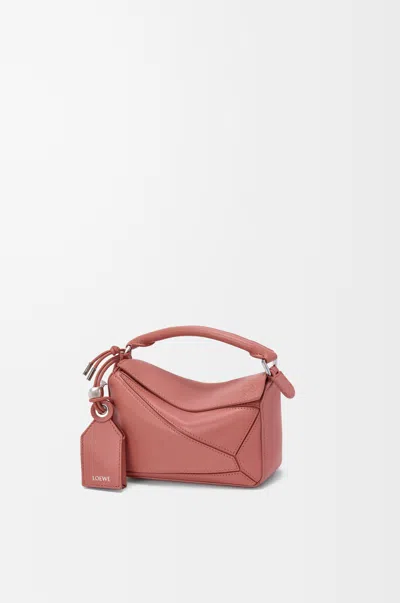 Loewe Mini Featherlight Puzzle Bag In Nappa Lambskin For Woman In Pink