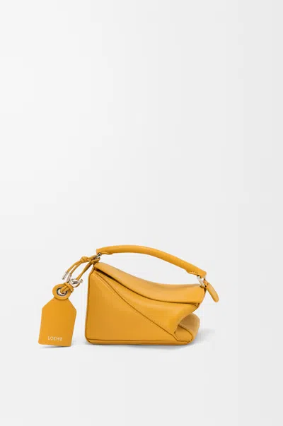 Loewe Mini Featherlight Puzzle Bag In Nappa Lambskin For Woman In Yellow