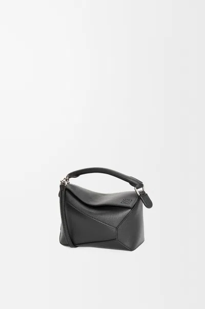 Loewe Mini Sac Puzzle Edge En Cuir Classique Pour Femme In Black